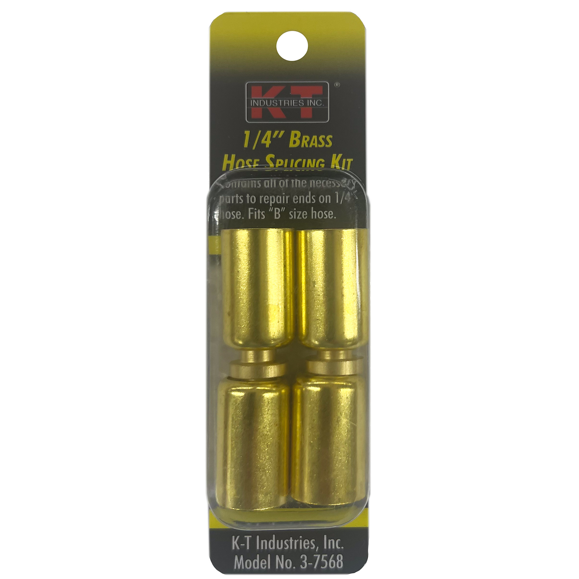 K-T Industries Hose Splicing Kit — 1/4in., Brass Ferrules, Model# 3-7568